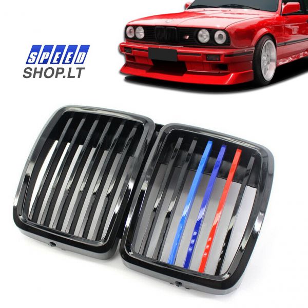 BMW 3 E30 grotelės su juostele